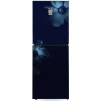 ECO+ 202 Liter Frame Less Glass Door Blue front view