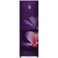 ECO+ 218 Liter Frame Less Glass Door Refrigerator Purple With Base