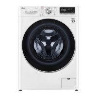 LG 9 kg AI Direct Drive Front Load Washing Machine White front view